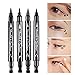 ZJchao Double-Ended Eyeliner Heart/Flower/Moon/Satr Shape Stamp Pen, 4 Styles/Set Waterproof Long Lasting Eye Decoration Cosmetic Black Eyeliner Pencil