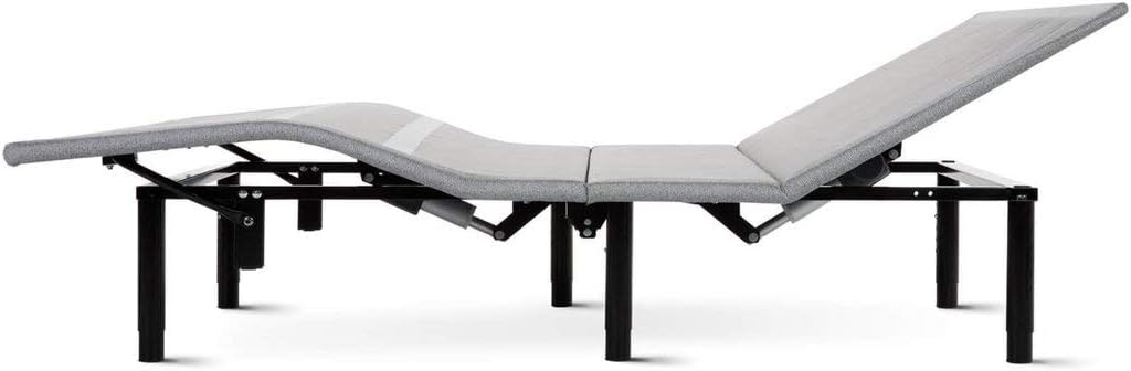 Leesa Twin XL Whisper Quiet Motorized Adjustable Mattress Base, Customize your Sleeping Position and Bed Height, Gray/Black