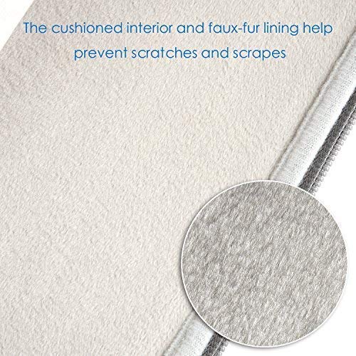 CCPK 13 inch Laptop Sleeve 13" Case Cover PU Leather Bag Compatible for Apple MacBook Air 13.3-inch Sleeves Compatible with Pro Retina Surface Dell Samsung Sony HP Notebook 12.9 inch iPad, Gray