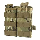 OneTigris Tactical MOLLE Double Open-Top Mag Pouch for AR M4 M16 HK416 magazines (Multicam - 500D Cordura Nylon)