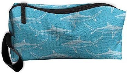 Shark Party Life Multi-functional Cosmetic Makeup Bag Zipper Closure Bags Toiletries Organizer Bag