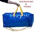 Klickpick Home Heavy Duty Reusable Extra Large Storage Bags, Laundry Bag Shopping Moving Totes Bags Underbed Storage Bins Zipper -Backpack Handles,Compatible with IKEA FRAKTA CART (Pack of 10)