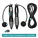 Jump Rope Digital Counting Calorie Counter Jump Rope ,Indoor/Outdoor Showpin CrossFit / Workout Skipping Ropes,Alarm Reminder Weight Setting,Battery Included