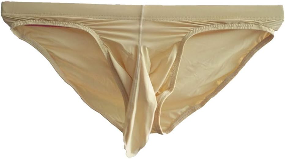 Soluo Men's Elephant Nose Panties Comfortable Stretch Ice Silk Slip Triangle Thong Underwear Panties