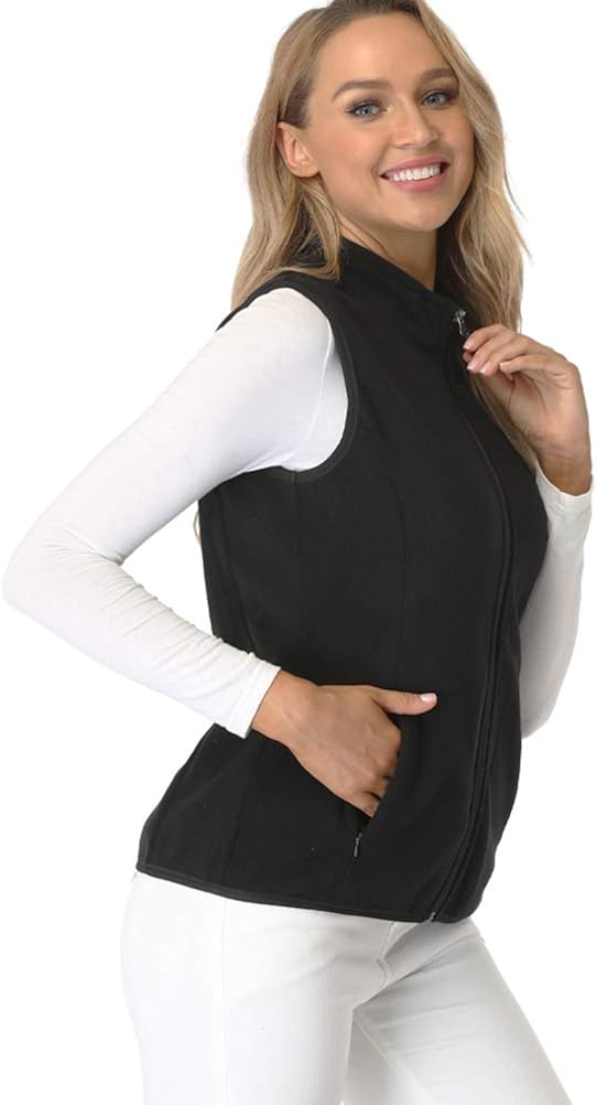 fuinloth Women's Fleece Vest, Polar Soft Sleeveless Classic Fit with Zip up Pockets at  Women's Coats Shop