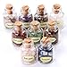 TGS Gems® 9 Bottles Mini Tumbled Stone Gemstone Mine Chip Sz Crystal Healing Tumbled Gem Stones Reiki Wicca Set