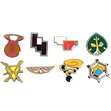 Pokemon Gym Badges: Gen 6 - Kalos (Clear Coating, Brass)