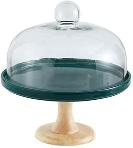 SI JI Plato de Ensalada Porcelana Plato de Servir con Tapa, Bandeja de