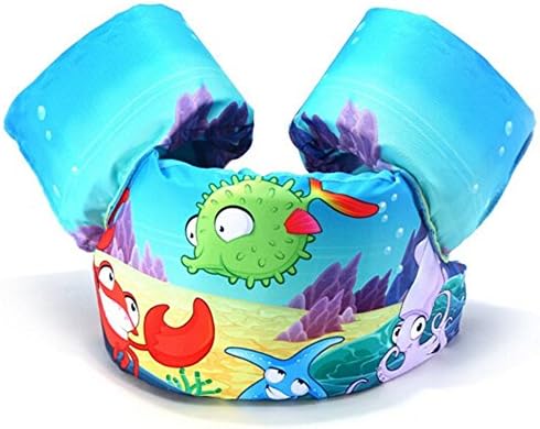 ILOVYIT Cartoon Basic Kids Life Jacket, Deluxe Kids Life Jacket, Learn to Swim Aid Swim Vest (crab)