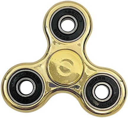 Tri-Spinner Fidget Toy With Premium Hybrid Ceramic Bearing Color Metallic Gold