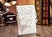Doris Home Vertical Ivory Classic Style Wedding Invitations Cards Custom with Rhinestone & Laser Cut Flower (1)