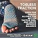 Gaiam Grippy Toeless Yoga Socks, Small/Medium, Heather Greythumb 2