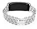 KingBaas Compatible for Garmin Vivofit Band,Replacement Accessory Metal Band with Rhinestone Women Compatible Garmin Vivofit and Garmin Vivofit 2,NOT for Garmin Vivofit 3/4/JR/HR
