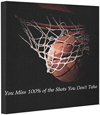 Vlacom Gallery Wrapped Canvas Canvas Pictures Motivational Quote Basketball