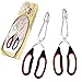 HINMAY Stainless Steel Scissor Tongs with Plastic Silicone Handle for Kitchen Food Cooking Baking Barbecue BBQ Grilling 9-1/2 Inch (2 Pieces)