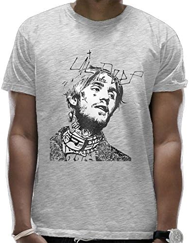 WANGGUANN Teenagers Cotton Personalized Humor LIL-Peep Shirt For Riding Large