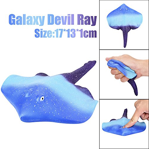 Baby Toy, Squeeze Toy, Stress Reliever Toys,17cm Galaxy Devil Ray Cream Scented Squishy Slow Rising Relaxed Squeeze Kids Toy