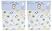 Honey Baby Blue Elephant Toddler Bed or Crib Sheets 2-Pack (100% Cotton)