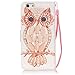 ikasus iPhone 6S Plus Case,iPhone 6 Plus Case, Glitter Diamond Colorful Painted PU Leather Flip Wallet Pouch Stand Credit Card ID Holders Case Cover for Apple iPhone 6/6S Plus (5.5