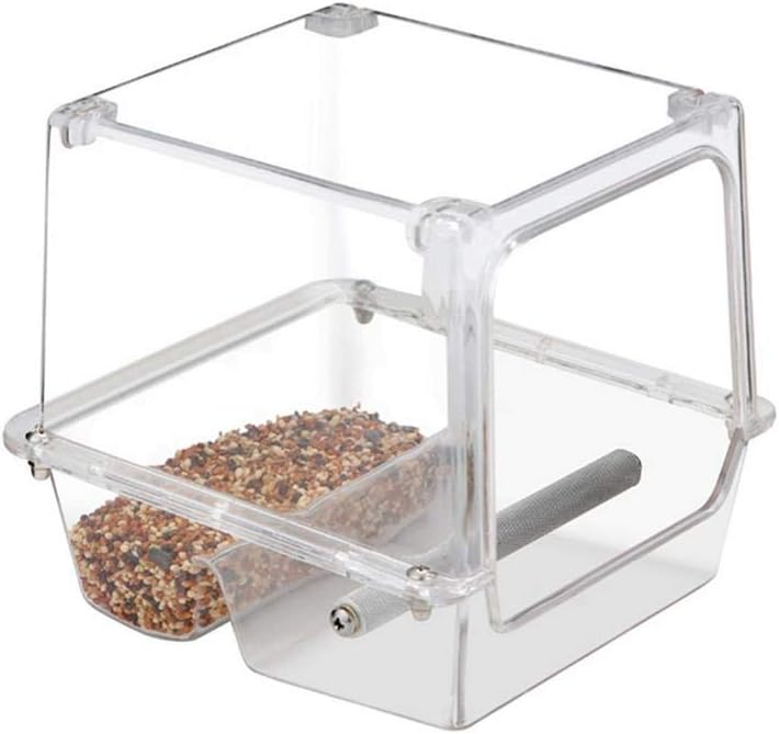 Seasaleshop Comedero Pajaros Automático, Comedero tolva para pájaros, Comederos para Pajaros Alimentador de Pájaros Contenedor de Alimentos para Periquito Canario Cockatiel