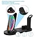Yestan Wireless Charger 4 in 1 Wireless Charging Dock Compatible with Apple Watch 5 and Airpods Charging Station Fast Wireless Charging Stand for iPhone 11 11 Pro X XS XR Xs Max 8 8 PlusDeep Black