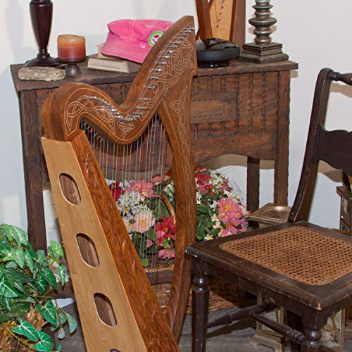 image for Roosebeck 29-String Minstrel Harp w/Chelby Levers - Vine Design