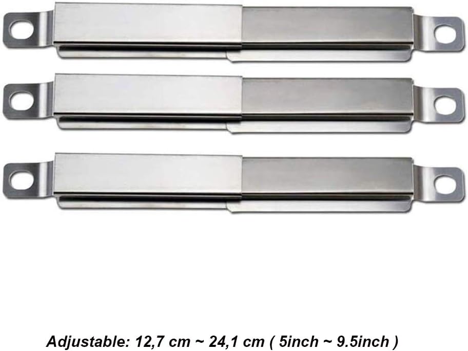 Wondjiont Universal Adjustable Grill Replacement Parts Crossover Tube/Channel for Brinkmann 810-3660-S, 810-8501-S, 810-8502-S, Charmglow, Backyard, Members Mark, Grillada, Smoke Canyon Gas Grills
