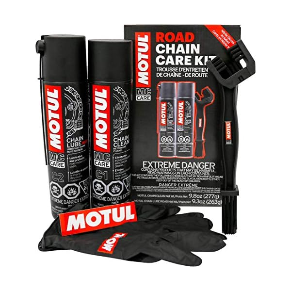 MOTUL 109767 Motorcycle Chain Clean Lube Kit C1 C2 Complete MC Care
