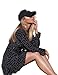 PRETTYGARDEN Women's 2018 Casual Summer V-Neck Beach Irregular Bow Wrap Short Dress (Navy, X-Large)