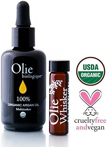 100% Organic Argan Oil and Whisker Shave Oil Bundle by Olie Biologique