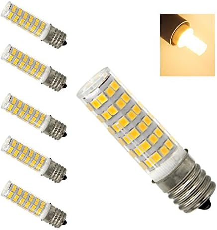 E17 LED Bulb,40-Watt Appliance Bulb,Intermediate E17 Base,Soft White,Replaces JD T4/T7/T8/S11 Bulb for Microwave oven,Ceiling fan and Chandelier (Pack of 5)