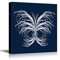 Canvas Wall Art Dynamic Water Splash Butterfly Canvas Prints Home Artwork Decoration for Living Room,Bedroom - 12x12 inches