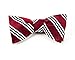 100% Silk Woven Burgundy Stripe Self-Tie Bow Tie