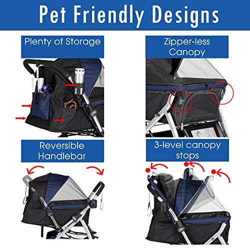 HPZ Heavy Duty Pet Stroller Travel Carriage Deals, Coupons & Reviews