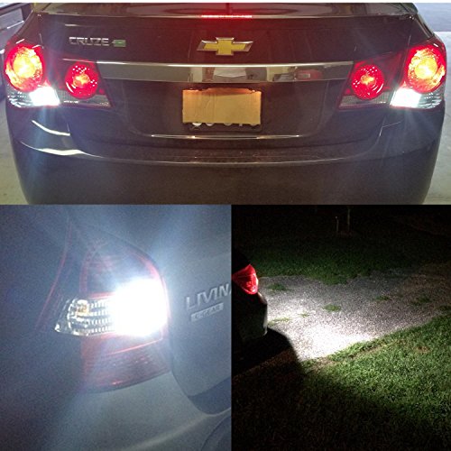 Alla Lighting 1000Lm 51-SMD Extremely Super Bright 6000K White BA15S 1141 1156 7506 P21W LED Bulb High Power 2835 Chipsets LED Back-up Reverse Lights Bulbs Lamps Replacement