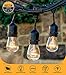 Outdoor Commercial String Globe Lights with Hanging Drop Sockets – 50ft – 24 Sockets and Bulbs Outdoor or Indoor. Great for Patio, Cafe, Party, Home, Bistro, Wedding, Backyard