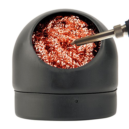 Fenleo Soldering Iron Tip Cleaner Solder Tip Cleaning Wire and Holder Soft Coiled Brass Tip Cleaner Kit, No Water Needed