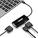 Mini Displayport to HDMI :Thunderbolt to HDMI Cable Adapter,Mini DP to HDMI DVI VGA Cable Adapter 3 in 1 Compatible for Mac, 2015 MacBook Pro Air, iMac, Surface Pro3 Pro4, Google Chromebook, PC, Black