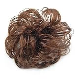 by champper Long Curly Brown Hair Wig Ponytail Holder Scrunchie Hairpiece