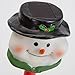 Bits and Pieces - Set of Two (2) 12 Inch Tall Solar Snowman Garden Stakes - Christmas Holiday Yard Light Decoration