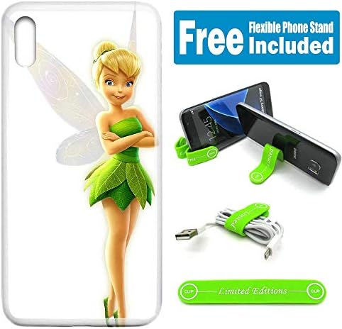 [Ashley Cases] Apple [iPhone Xs MAX] Cover Case Skin Flexible Phone Stand - Tinkerbell White G