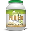 PlantFusion Complete Protein Powder, Vanilla Bean, No Soy or Rice, 30 Servings, 21g Protein, 2lb Tub