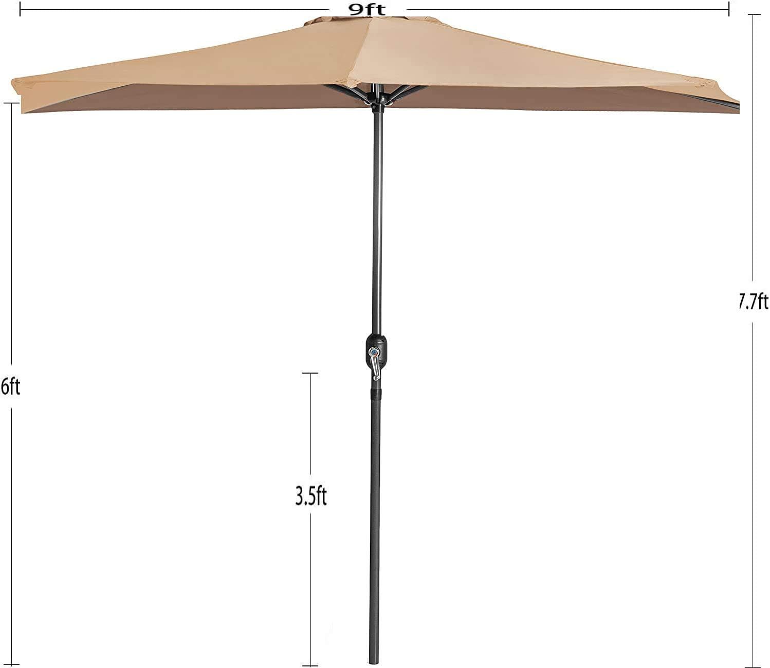 balcony half parasol