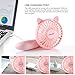 EASEHOLD Mini Handheld Personal Fan Rechargeable Battery Powered Portable Adjustable Table USB Fans Travel Cooler 1200mAh with 3 Speed (Pink)