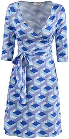 Offices Dresses for Women PinkPatty Women's Little Long Sleeved Dress Blue and Periwinkle S