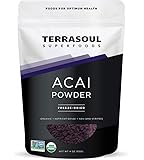 Terrasoul Superfoods Organic Acai Berry Powder, 4 Oz - Freeze-Dried | Antioxidants | Omega Fats