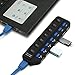 ONCHOICE USB Hub 7 Ports 4xUSB3.0 + 3xUSB2.0 with On/Off Switch High Super Speed Adapter with Cable for Laptop PC