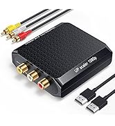 RCA to HDMI Converter, Wenter 1080P AV to HDMI Converter, Mini Composite CVBS Audio Video Adapter...