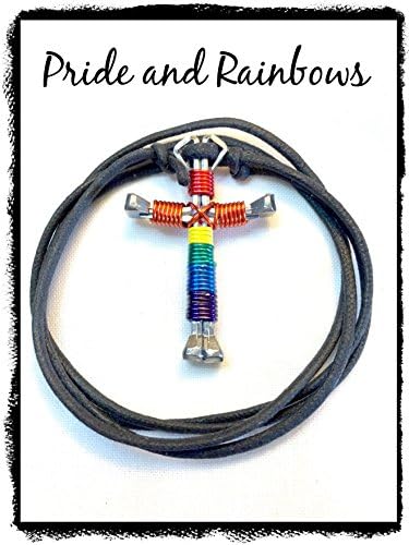 Pride &amp; Rainbows Disciple's Cross Pendant Necklace