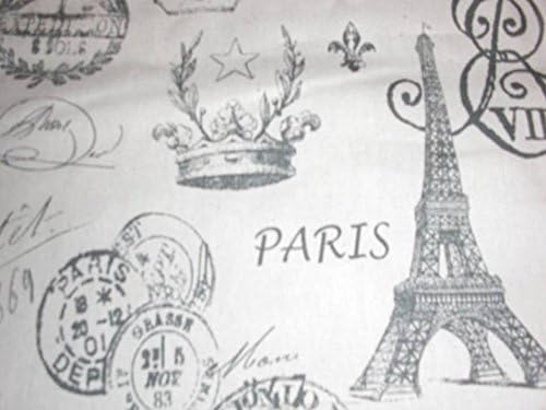 Paris Theme Table Runner, Neutral and Gray